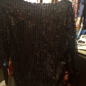 Black sequence shirt lined